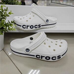 CROCS Unisex  Bayaband Sandals - White With Excellent Condition M8/W10